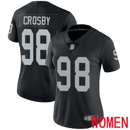 Oakland Raiders Limited Black Women Maxx Crosby Home Jersey NFL Football #98 Vapor Untouchable Jersey->nfl t-shirts->Sports Accessory